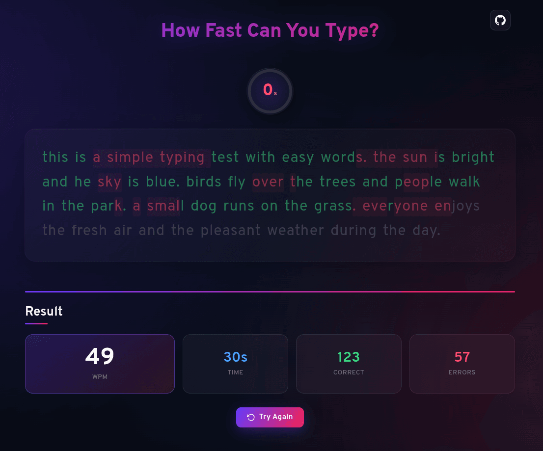 Type — Typing Test